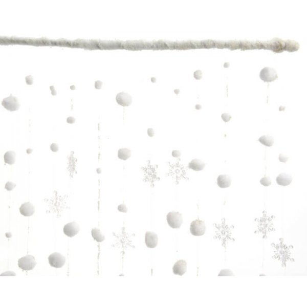 Χριστουγεννιάτικη Διακοσμητική Κουρτίνα Χιονιού (2x0.9m)